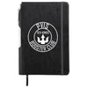 Bullet Black 6'' x 8.5'' FSC Mix Viola Bound Notebook with Pen