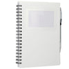 Bullet White Recycled Star Spiral Notebook with Pen