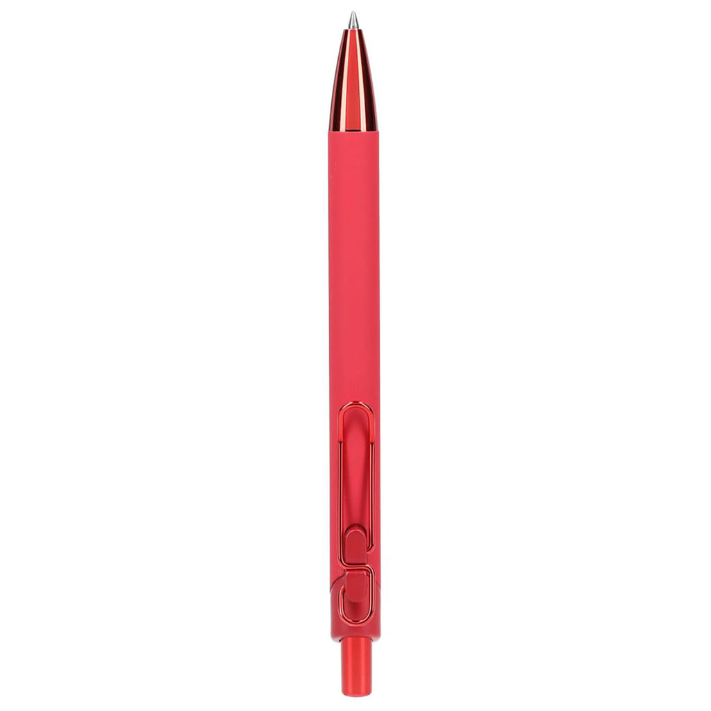 Bullet Red Metallic Recycled Aluminum Soft Touch Gel Pen