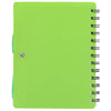 Bullet Lime Recycled Dual Pocket Spiral Notebook W/ Pen