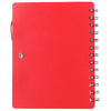 Bullet Red Recycled Dual Pocket Spiral Notebook W/ Pen