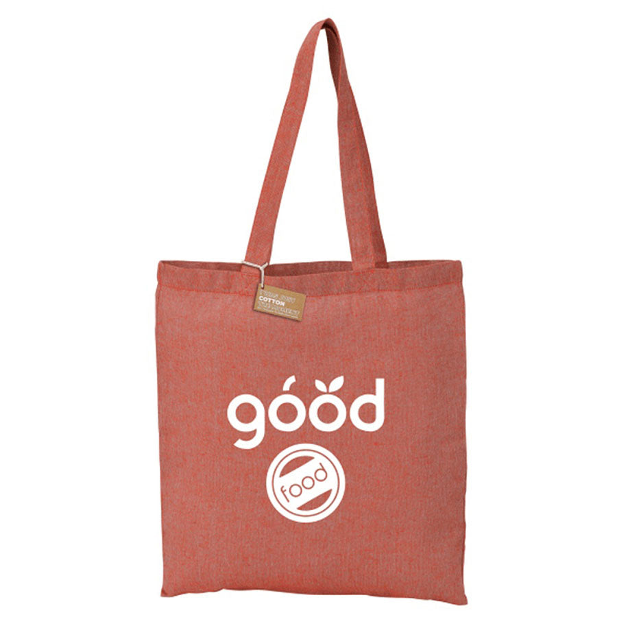 Bullet Red Eco-Friendly 5oz Recycled Cotton Twill Tote Bag