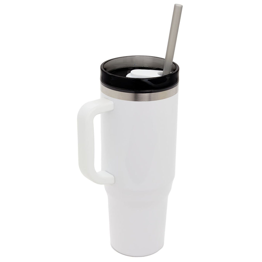 Bullet White Thor 40 oz Eco-Friendly Straw Tumbler