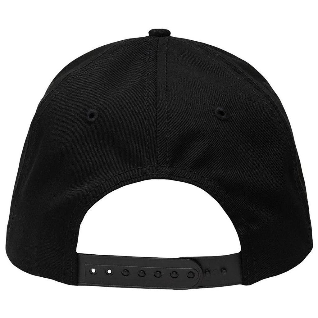 Sportsman Black Lo-Pro Solid Back Traditional Trucker Cap