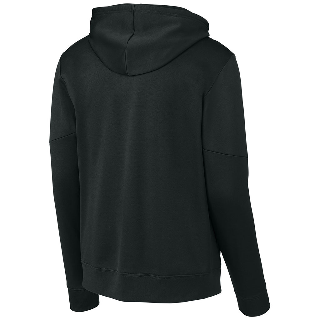 Sport-Tek Men's Black/ White Sport-Wick Fleece United Pullover Hoodie