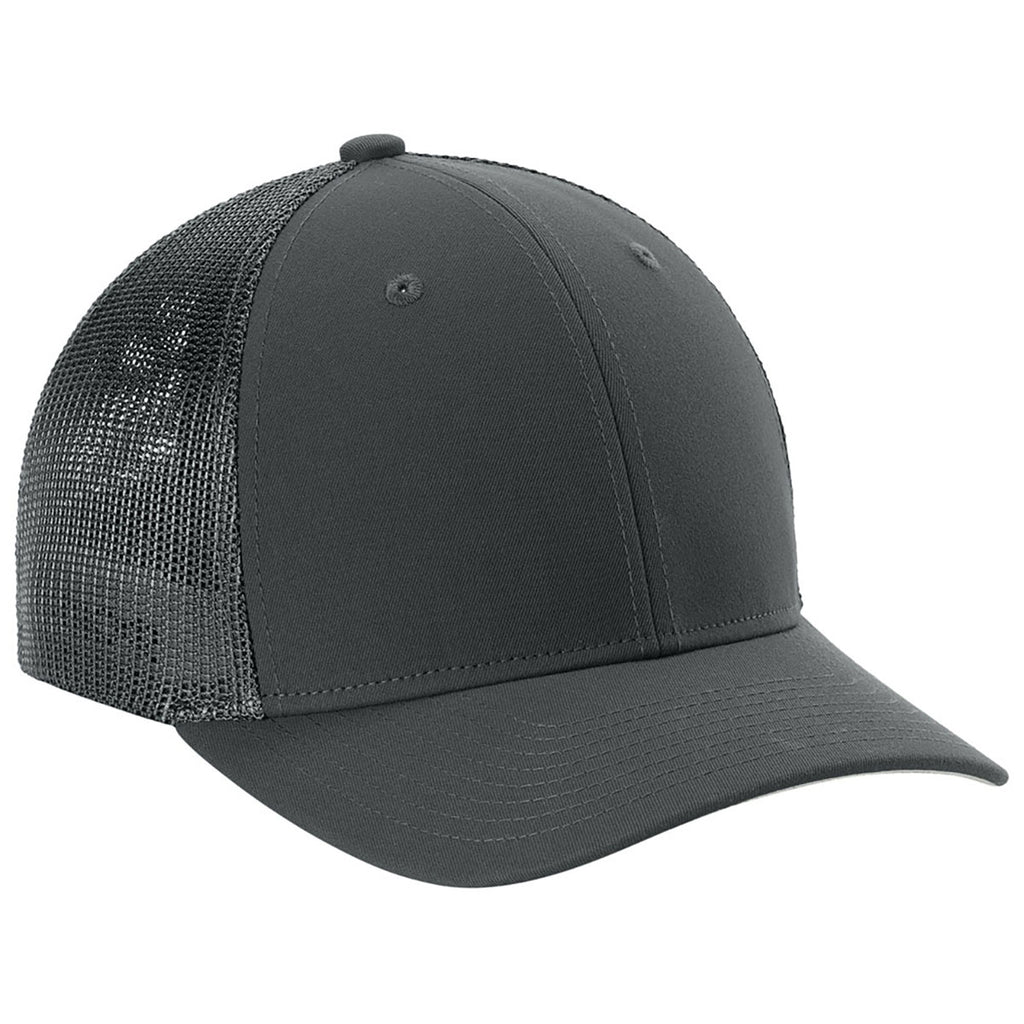 Sport-Tek Iron Grey/Iron Grey Stretch-Tek Mesh Back Cap