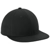 Sport-Tek Black Pro-Cut Stretch-Tek Cap