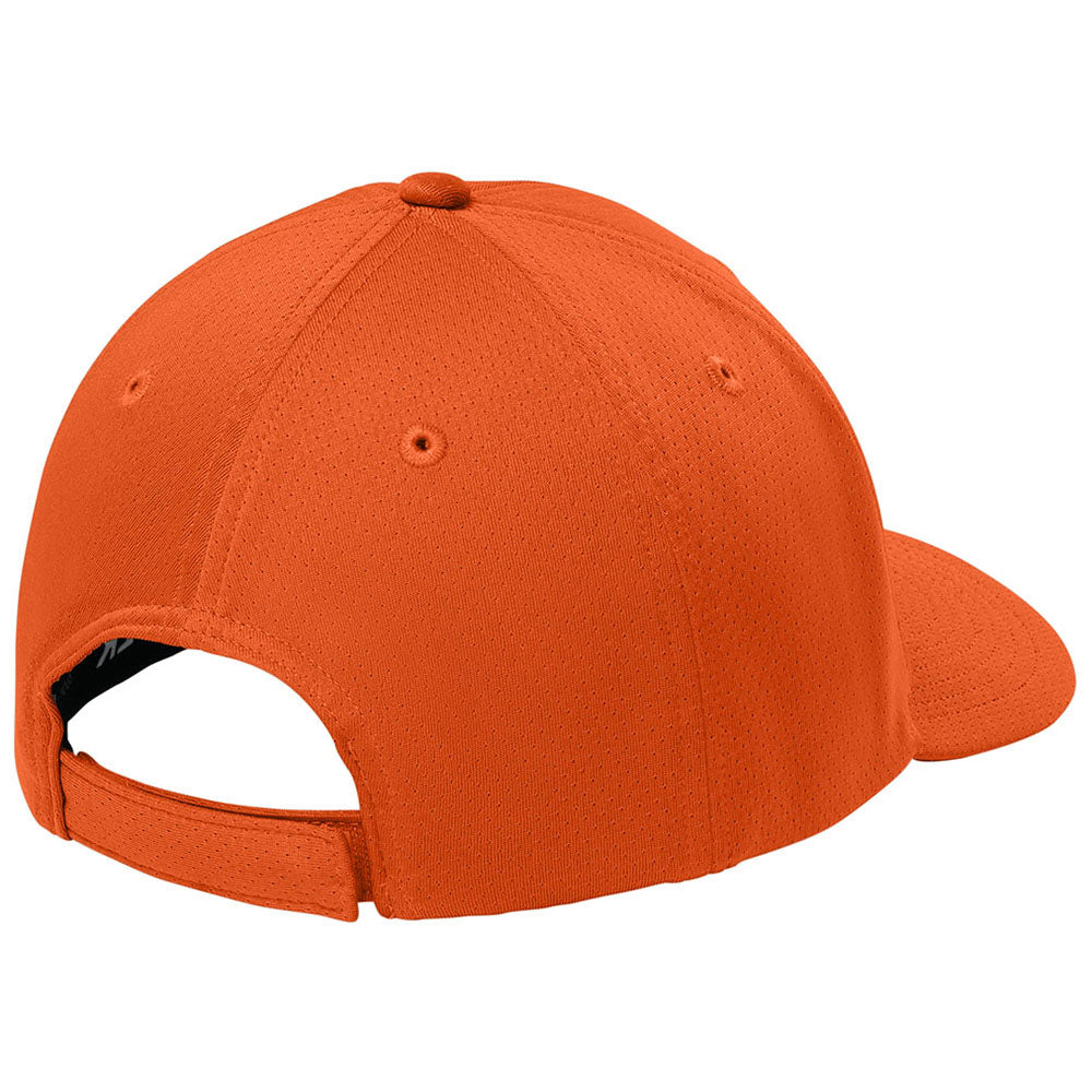 Sport-Tek Deep Orange Impact Mesh Stretch-Tek Adjustable Cap