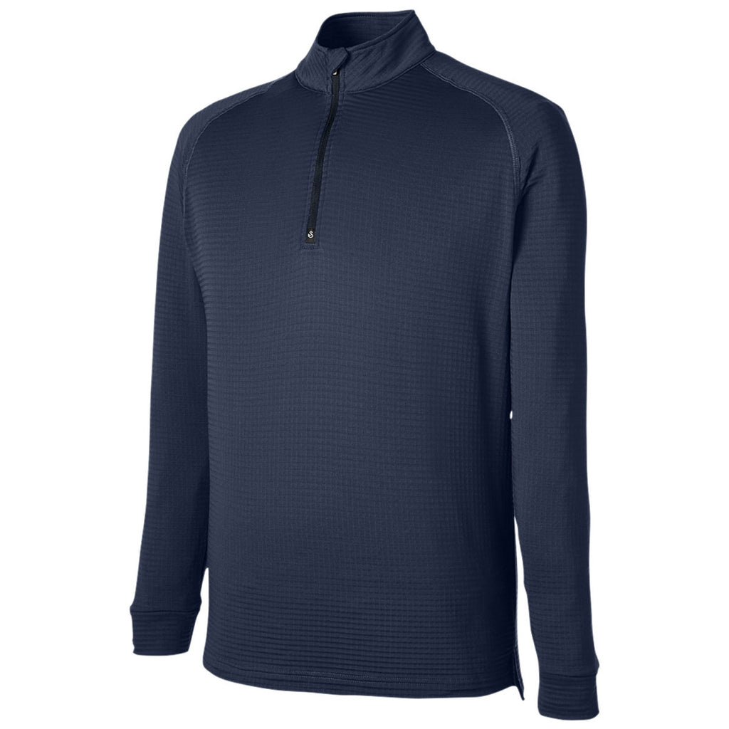 Swannies Golf Men's Navy Lukas Lightweight Quarter-Zip