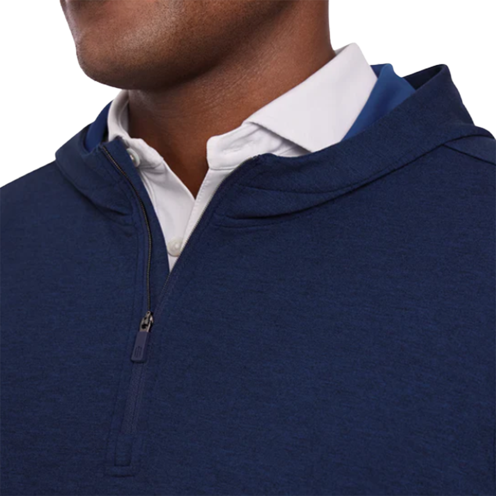 Holderness & Bourne Men's Heathered Navy Tilley Quarter-Zip Hoodie