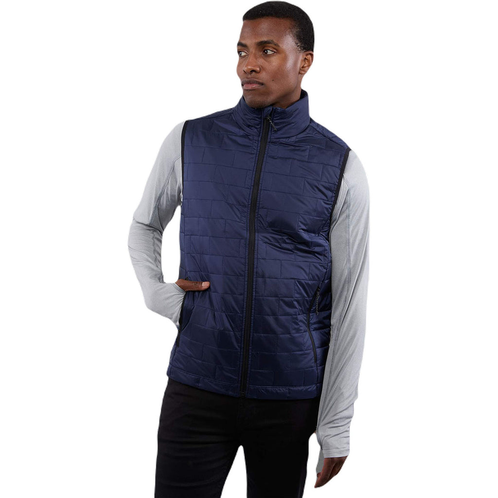 Elevate Men's Vintage Navy Telluride Lightweight Packable Insulated Puffer Vest