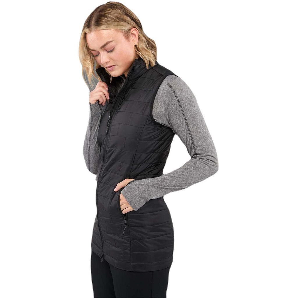 Elevate Women's Black Telluride Lightweight Packable Insulated Puffer Vest