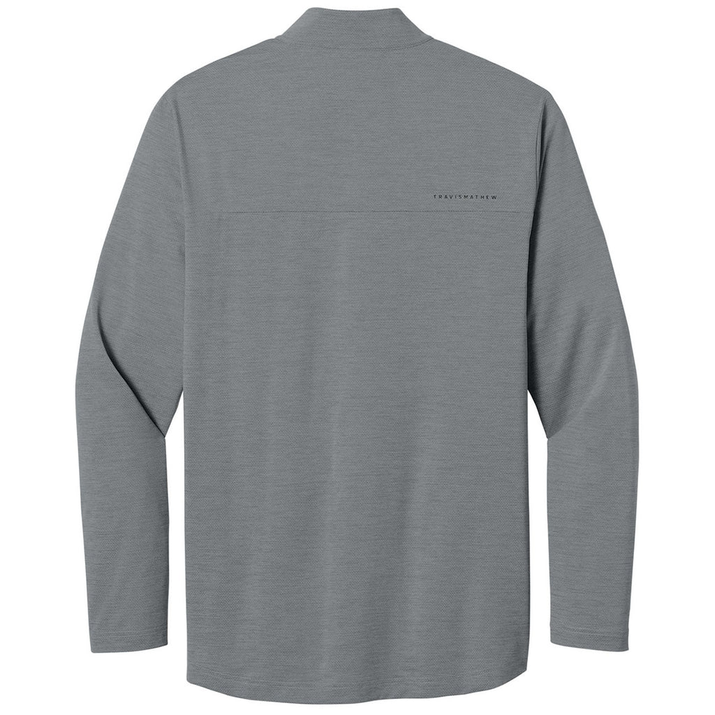 TravisMathew Men's Quiet Shade Grey Heather Onward 1/4-Zip
