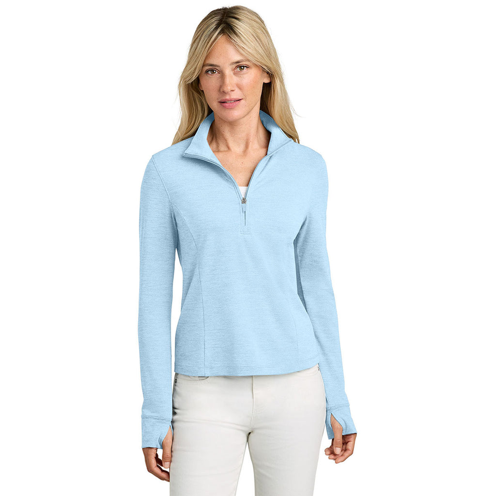 TravisMathew Women's Airy Blue Heather Onward 1/2-Zip