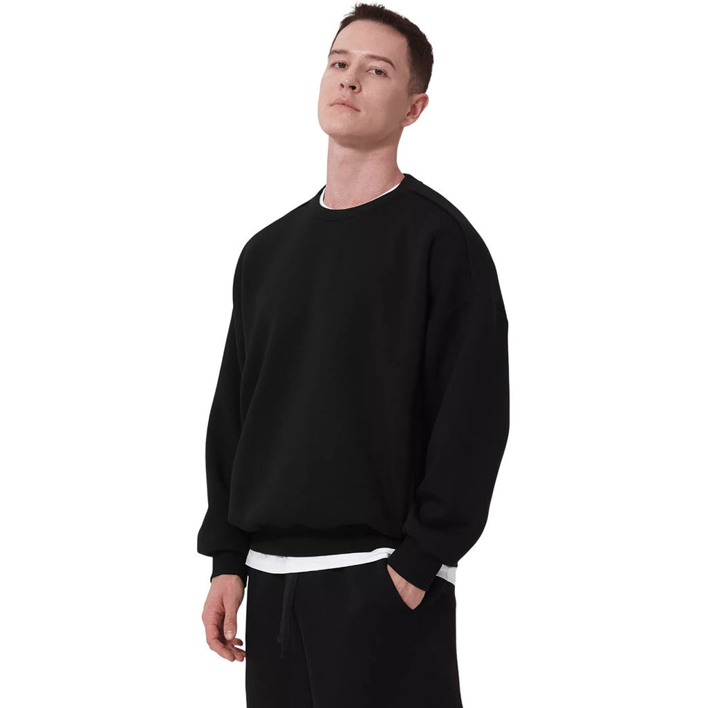 Levelwear Unisex Black Luxe Signature Crew