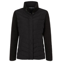 Weatherproof Women's Black Mixed Media Chevron Jacket