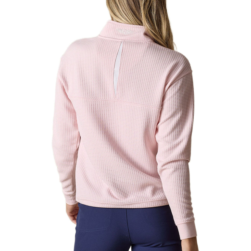 Straight Down Women's Soft Pink Opal Half Zip