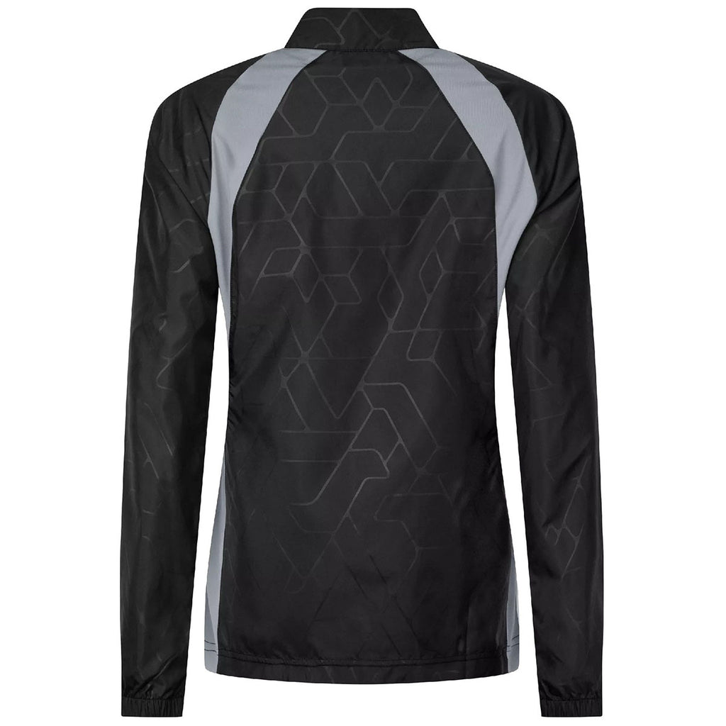 Levelwear Women's Black/Pebble Band Windbreaker