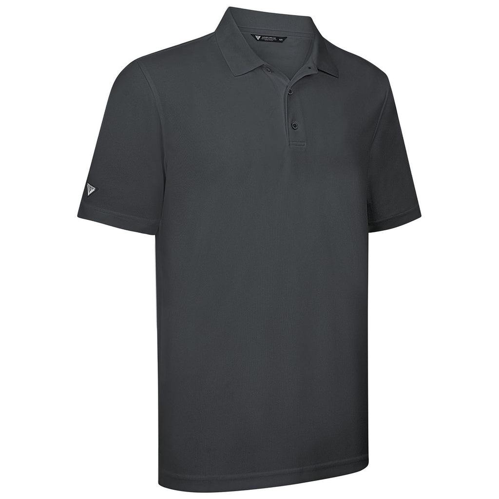 Levelwear Men's Charcoal Omaha Polo