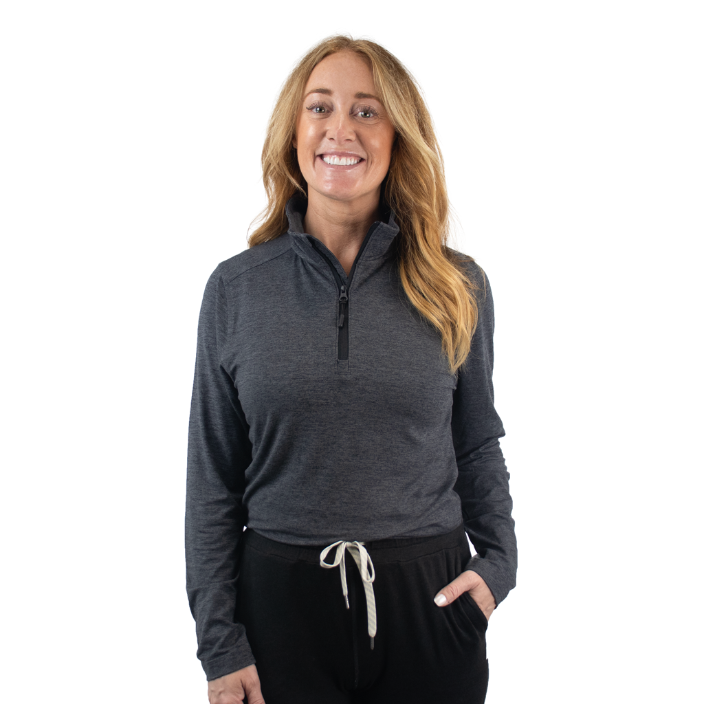 48-Hour Zusa Women's Charcoal Heather Brisk Quarter Zip