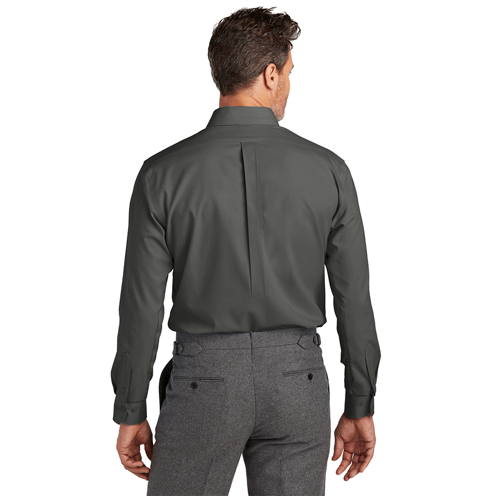 Brooks Brothers Men's Deep Black Tall Wrinkle-Free Stretch Nailhead Shirt