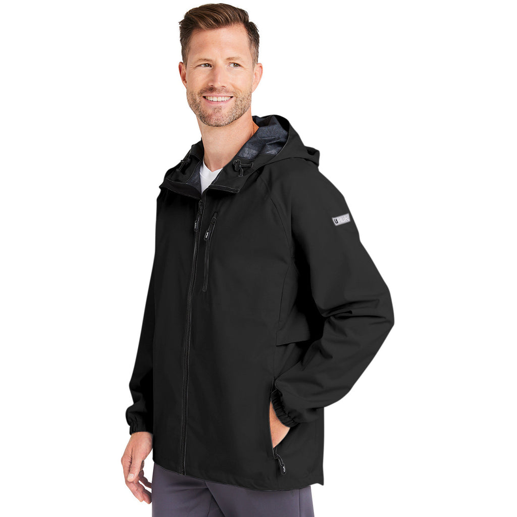 HUK Men's Black Rover Rain Jacket