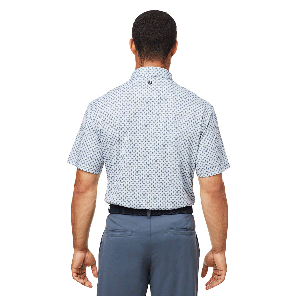 Swannies Golf Glacier/ Black Men's Hazelwood Polo