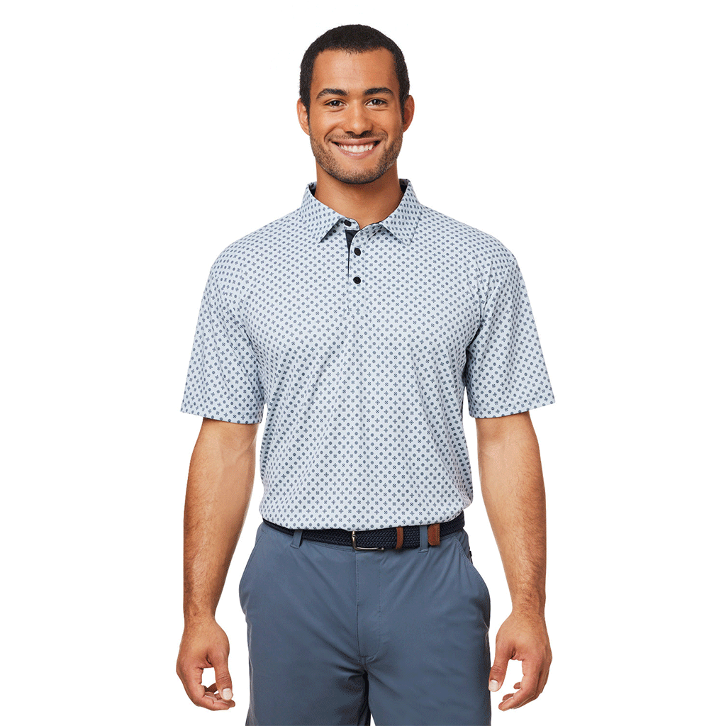 Swannies Golf Glacier/ Black Men's Hazelwood Polo