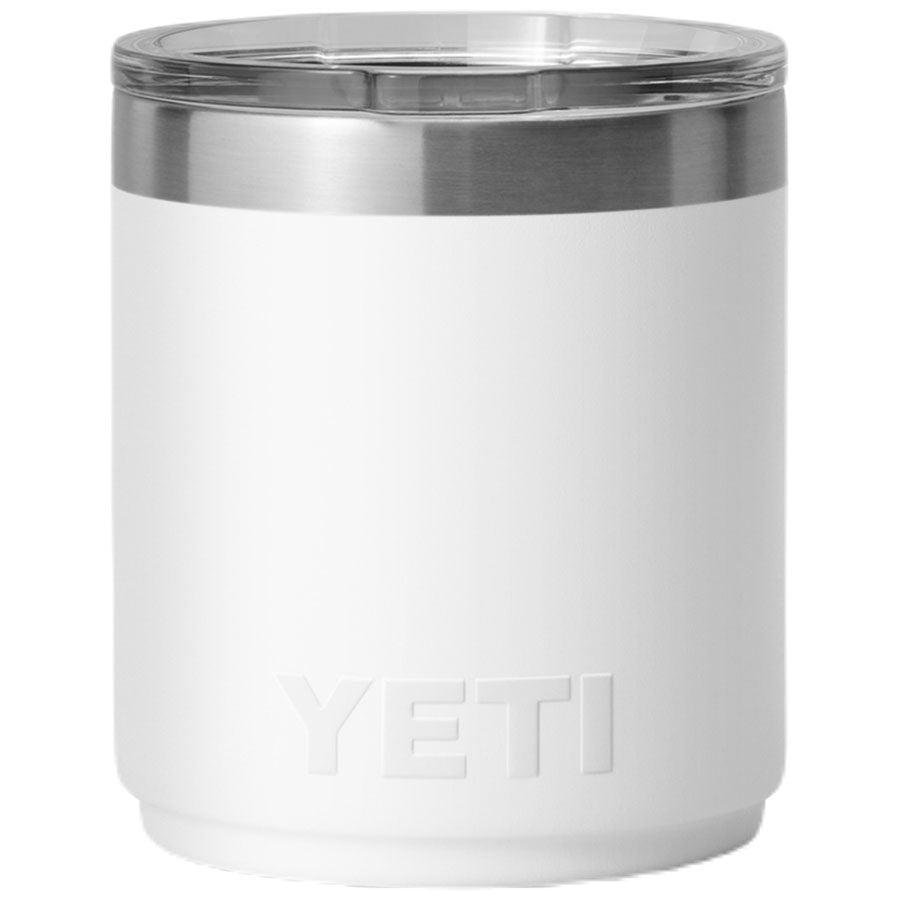 YETI White Rambler 10 oz Stackable Lowball 2.0 with Durasip Ceramic Lining