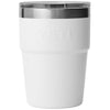 YETI White Rambler 16 oz Stackable Cup with Lid