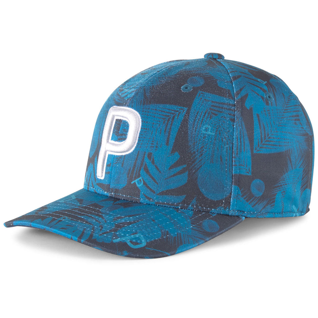 Puma Golf Navy Blazer/Ocean Depths Beach Print P Snapback Cap