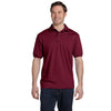 Hanes Men's Cardinal 5.2 oz. 50/50 EcoSmart Jersey Knit Polo