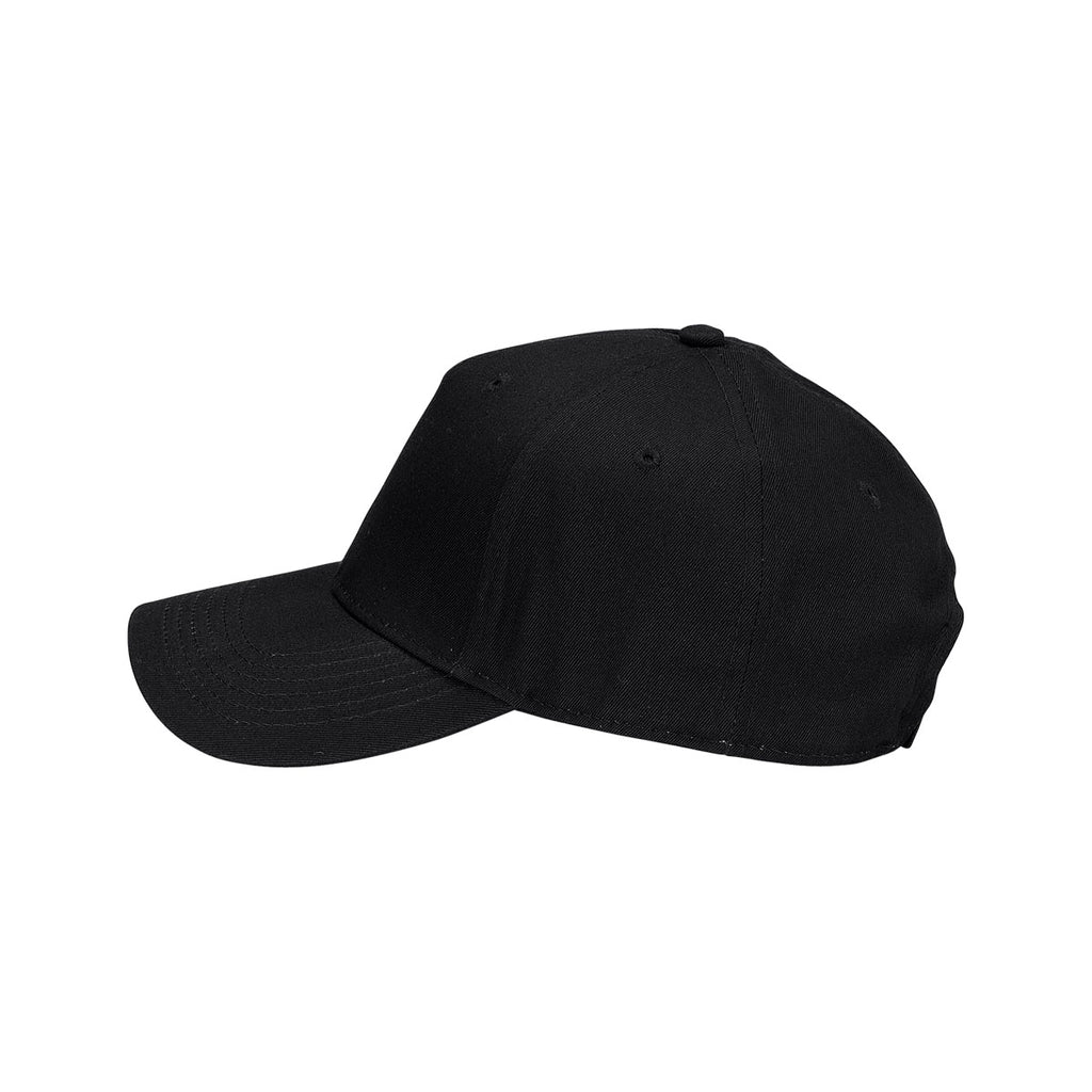 Vantage Black Clutch 5-Panel Constructed Solid Twill Cap