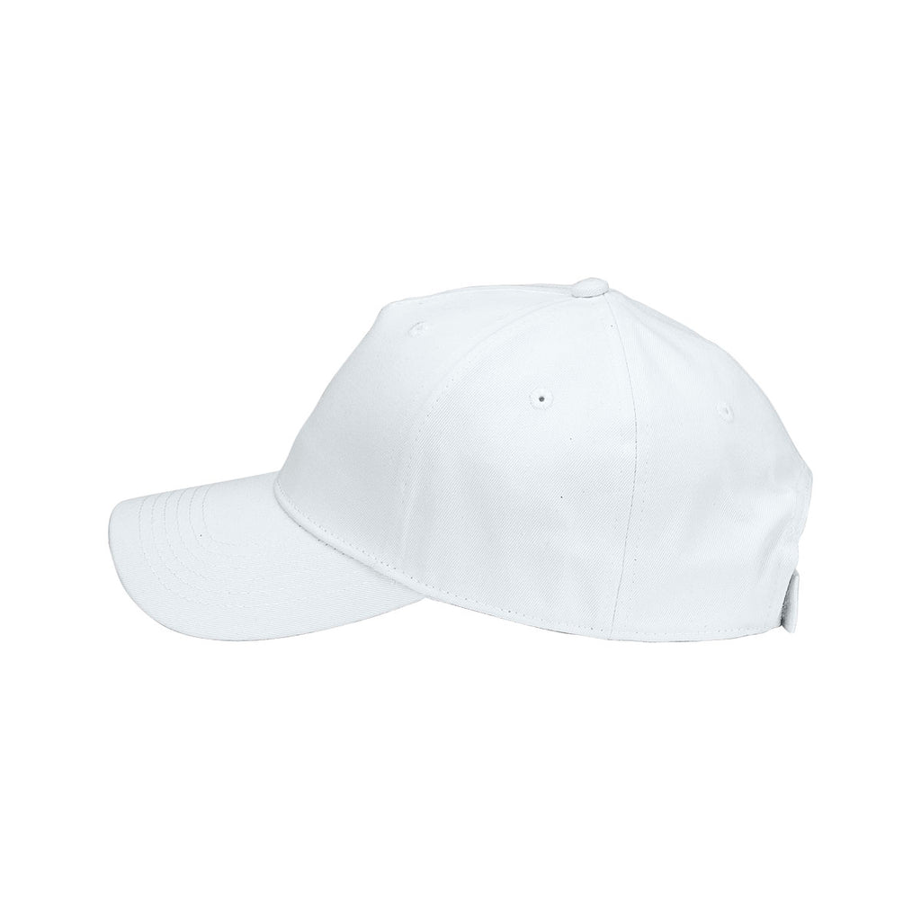 Vantage White Clutch 5-Panel Constructed Solid Twill Cap