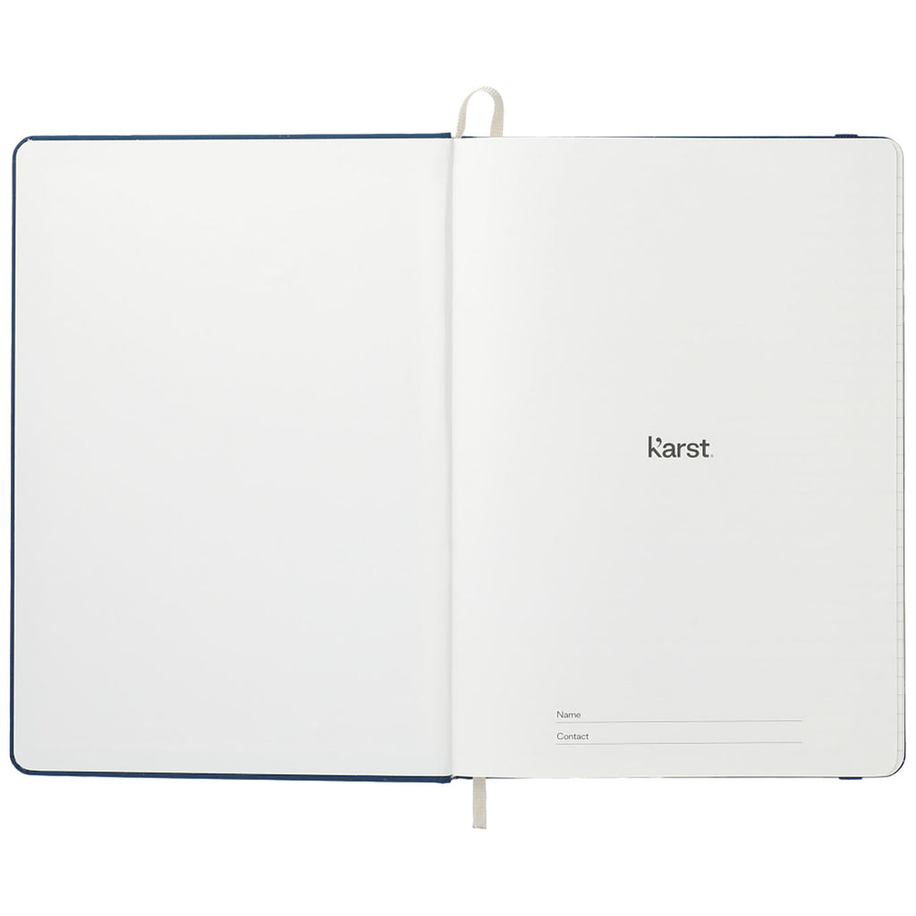 Karst Navy Stone Bound Notebook "5.5 x 8.5"