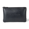 Travis & Wells Black Leather Zippered Pouch