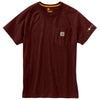 Carhartt Men's Tall Red Brown Heather Force Cotton Short Sleeve T-Shirt