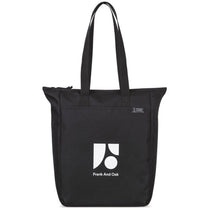 Gemline Black Renew rPET Zippered Tote