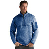 Antigua Men's Dark Royal Heather Fortune Quarter Zip