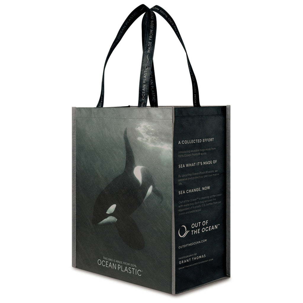 Out of the Ocean Black Reusable Large Shopper