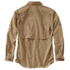 Carhartt Men's Dark Khaki Force Ridgefield Solid LS Shirt