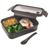 Leed's Black Three Compartment Food Storage Bento Box