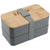 Leed's Grey Stackable Bamboo Fiber Bento Box