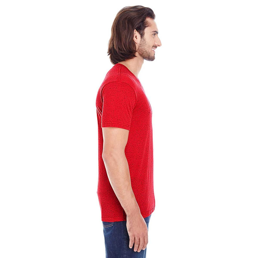 Threadfast Apparel Men's Red Fleck Triblend Short-Sleeve T-Shirt