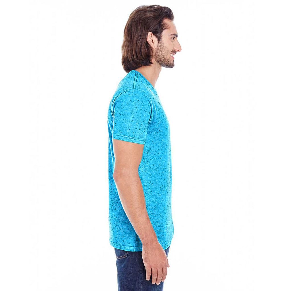 Threadfast Apparel Men's Turquoise Fleck Triblend Short-Sleeve T-Shirt