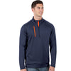 Antigua Men's Navy/Mango Genereation Quarter Zip Up