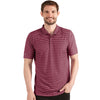 Antigua Men's Cabernet Heather/White Esteem Polo