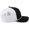 Pacific Headwear Black/White/Black Trucker Snapback Braid Cap