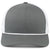 Pacific Headwear Graphite/White/Graphite Trucker Snapback Braid Cap