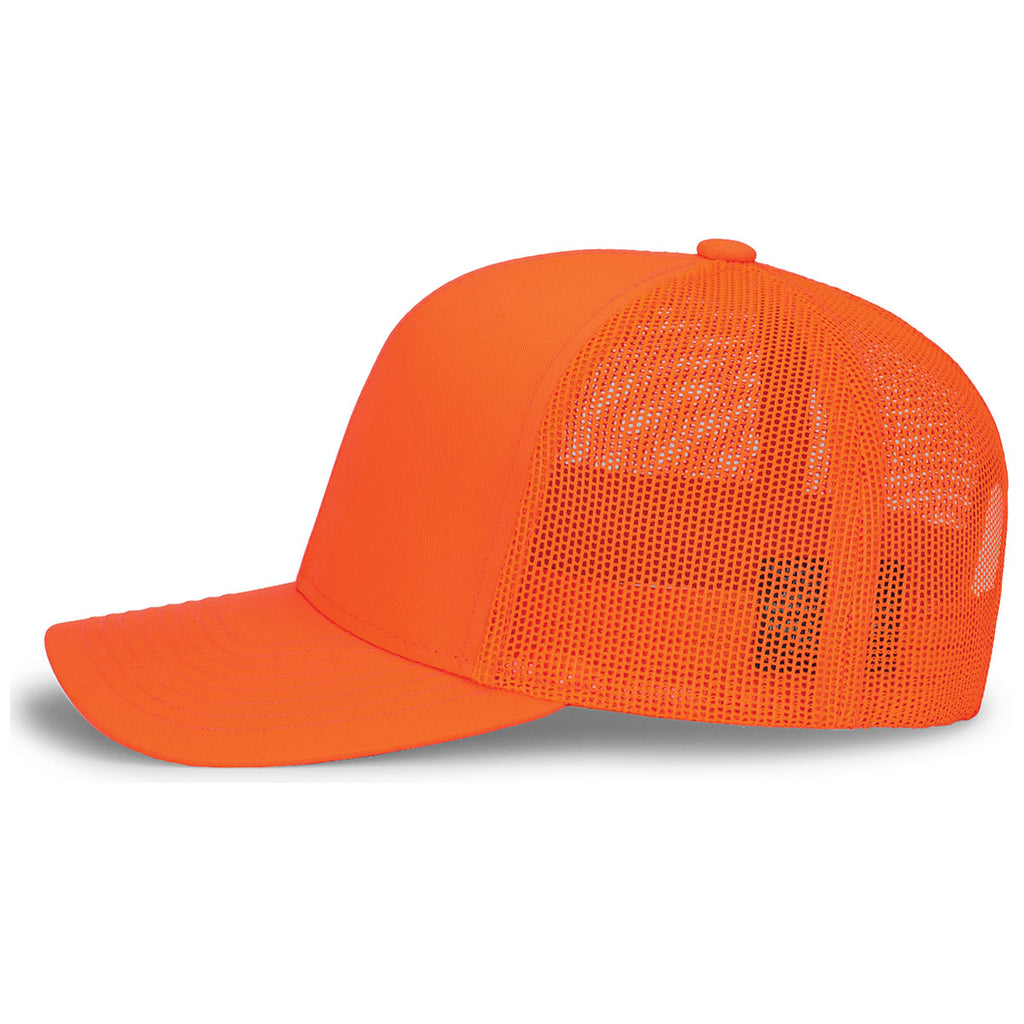 Pacific Headwear Blaze Orange Snapback Trucker Mesh Cap